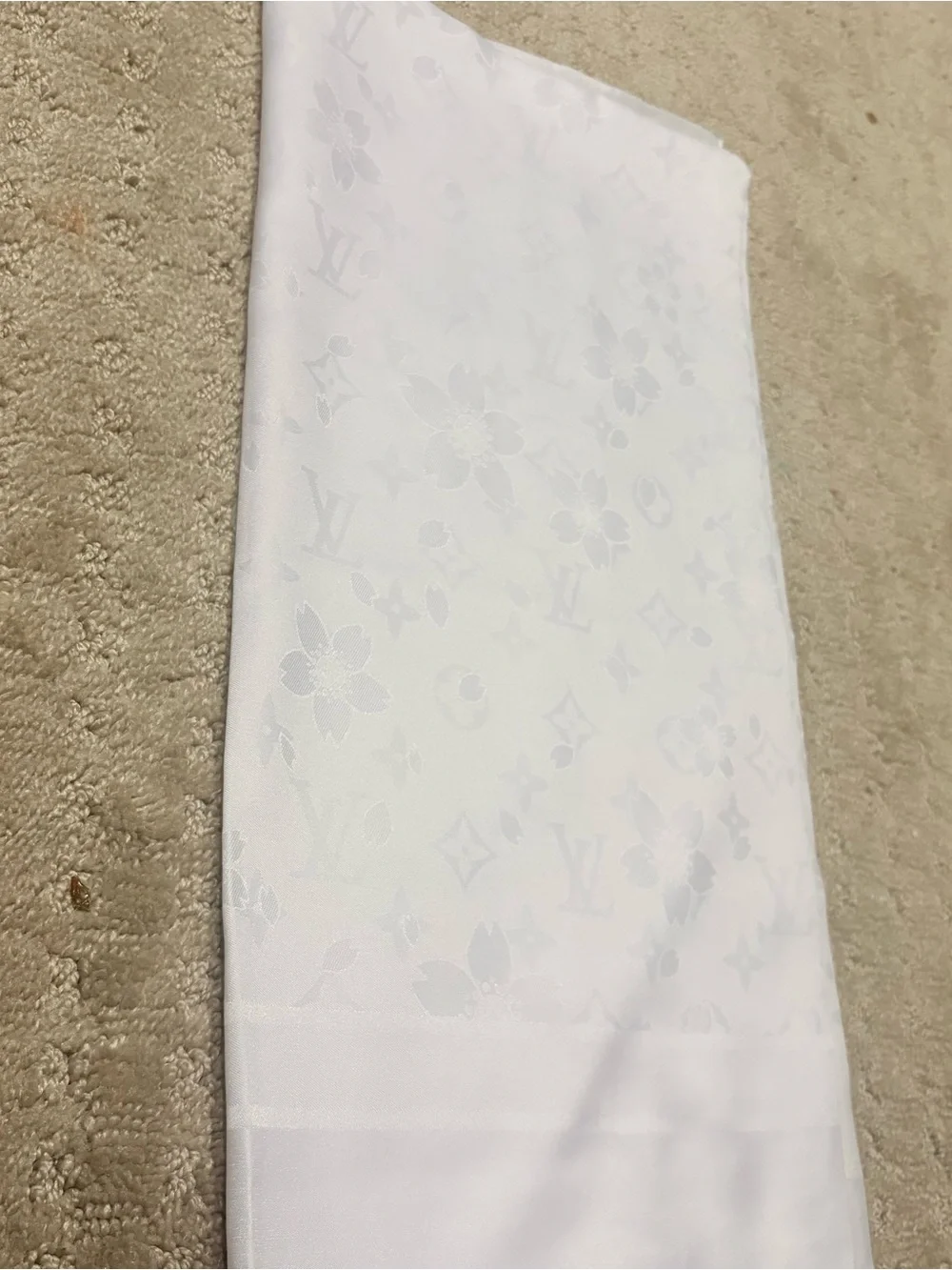 Louis Vuitton luxury vibes light blue monogram scarf 35x35 inch‼️LAST ONE LEFT